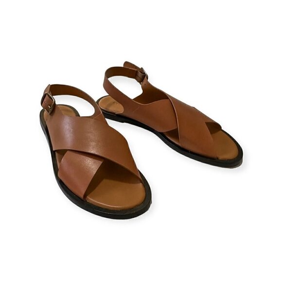 Everlane The City Crossover Sandal, Brown/Tan, Size 9.5, New in box - Picture 7 of 13